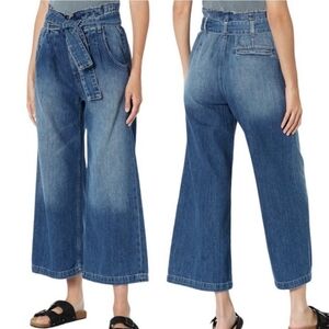 Hudson JeansPaper Bag Wide Leg Cropped Trouser